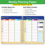 2025-2026 Global Printed Products Earth 8.5" x 11" Academic Year Planner, Paperboard Cover, Multicolored, 20/Pack
