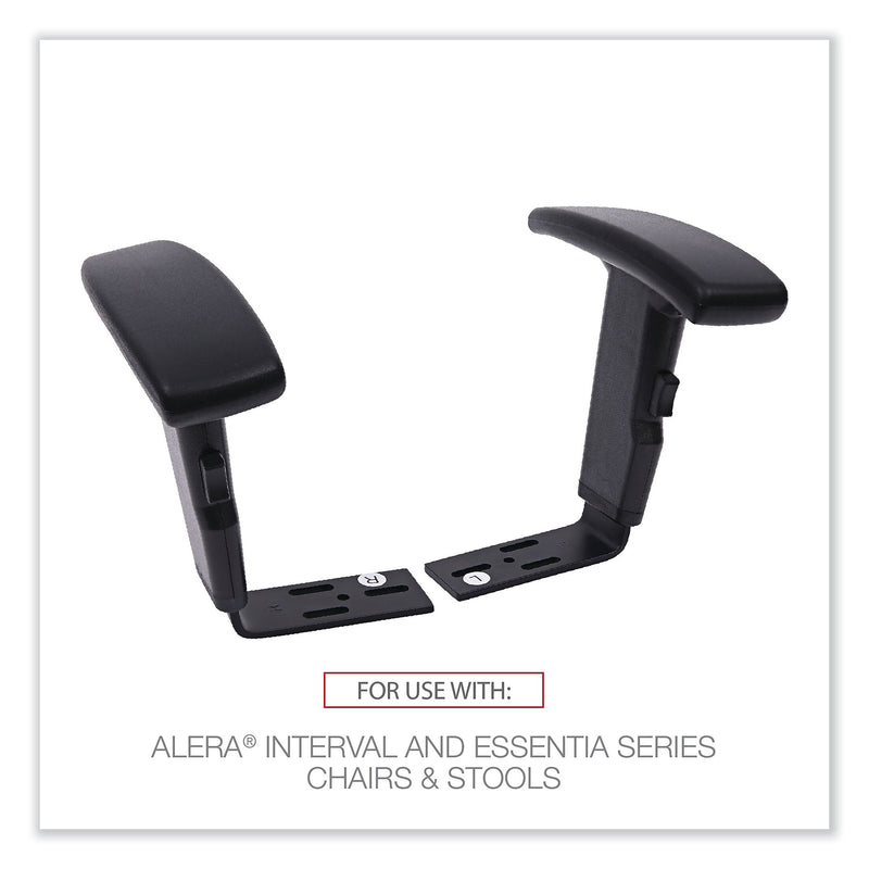 Alera® Adjustable T-Arms for Interval Series Task Chairs , Blk