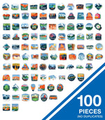 Carson Dellosa Education Adventure Vinyl Stickers, 3" x 3", Multicolored, 100/pack (168323)