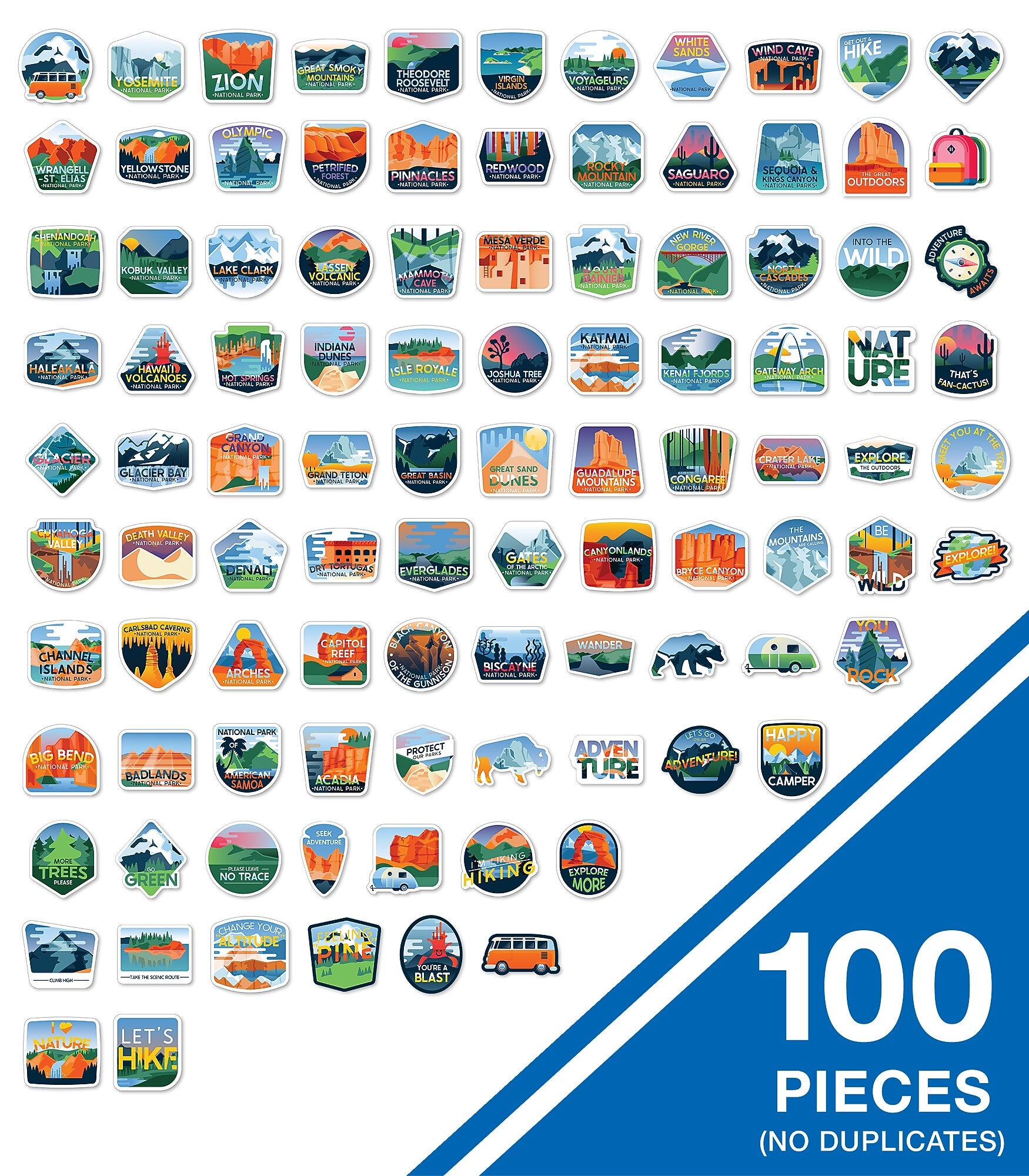 Carson Dellosa Education Adventure Vinyl Stickers, 3" x 3", Multicolored, 100/pack (168323)