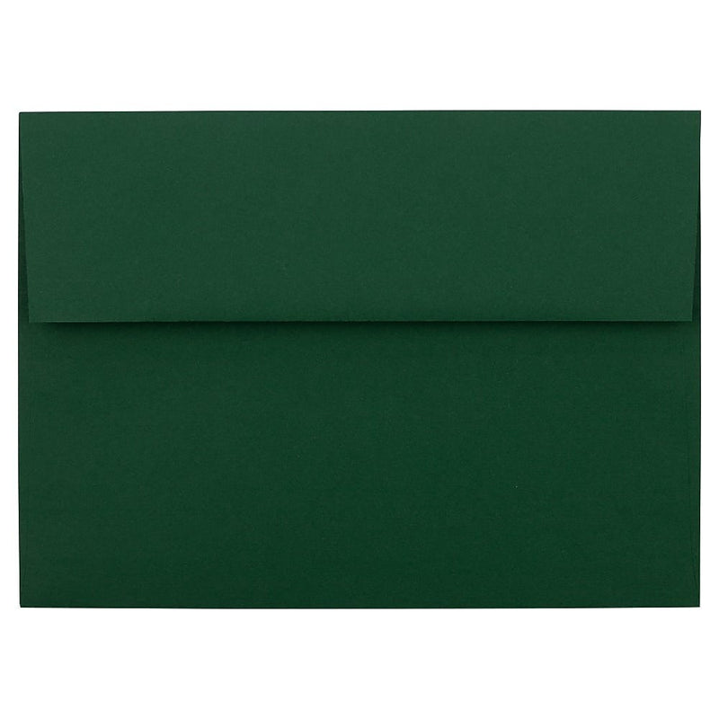 JAM Paper A7 Invitation Envelopes, 5.25" x 7.25", Dark Green, 25/Pack (263917095)