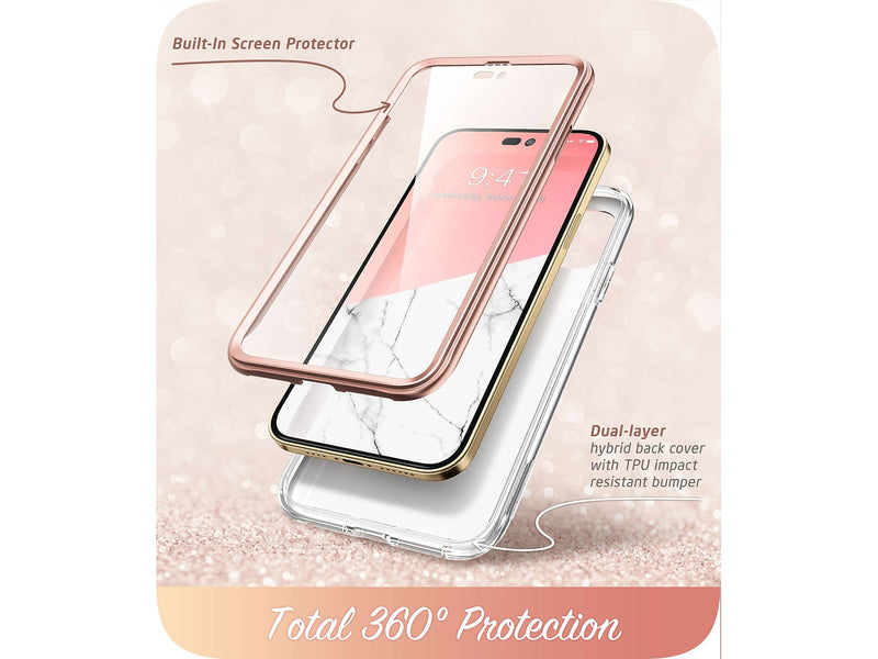 i-Blason Cosmo Marble Pink Case for iPhone 14 Pro Max (iPhone2022Pro-6.7-Cosmo-SP-Marble)