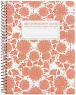 Decomposition Sunflowers 1-Subject Notebooks, College Ruled, 80 Sheets, Orange (16580)