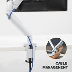 Fellowes Platinum Series Adjustable Monitor Arm, Up to 40" Monitor, White (8056201)