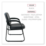 Alera® Genaro Series Fixed Arm Faux Leather Computer and Desk Chair, Black (ALERL43C16)