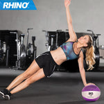 Champion Sports Leather Medicine Ball, Purple & White (CHMP240)