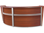 Regency Marque 124.5"W Curved Reception Desk Workstation, Cherry (77292CH)