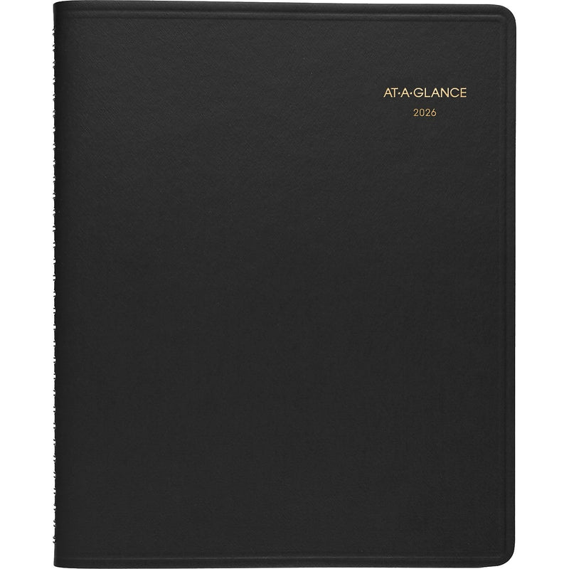 2026 AT-A-GLANCE 8" x 11" Calendar Monthly Planner, Faux Leather Cover, Black (70-260-05-26)