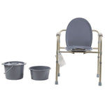 Dynarex Elongated Folding Bedside Commode Seat & Lid (10373)