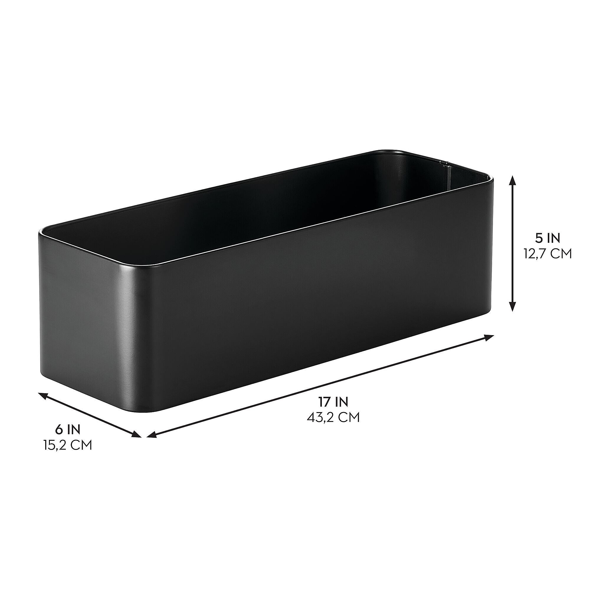 mDesign 3-Roll Steel Toilet Paper Storage Holder, Matte Black (25983)