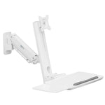 Mount-It! MedHub Wall Mounted, Flexible Workstation for Monitors up to 35", Matte White (MI-16001)