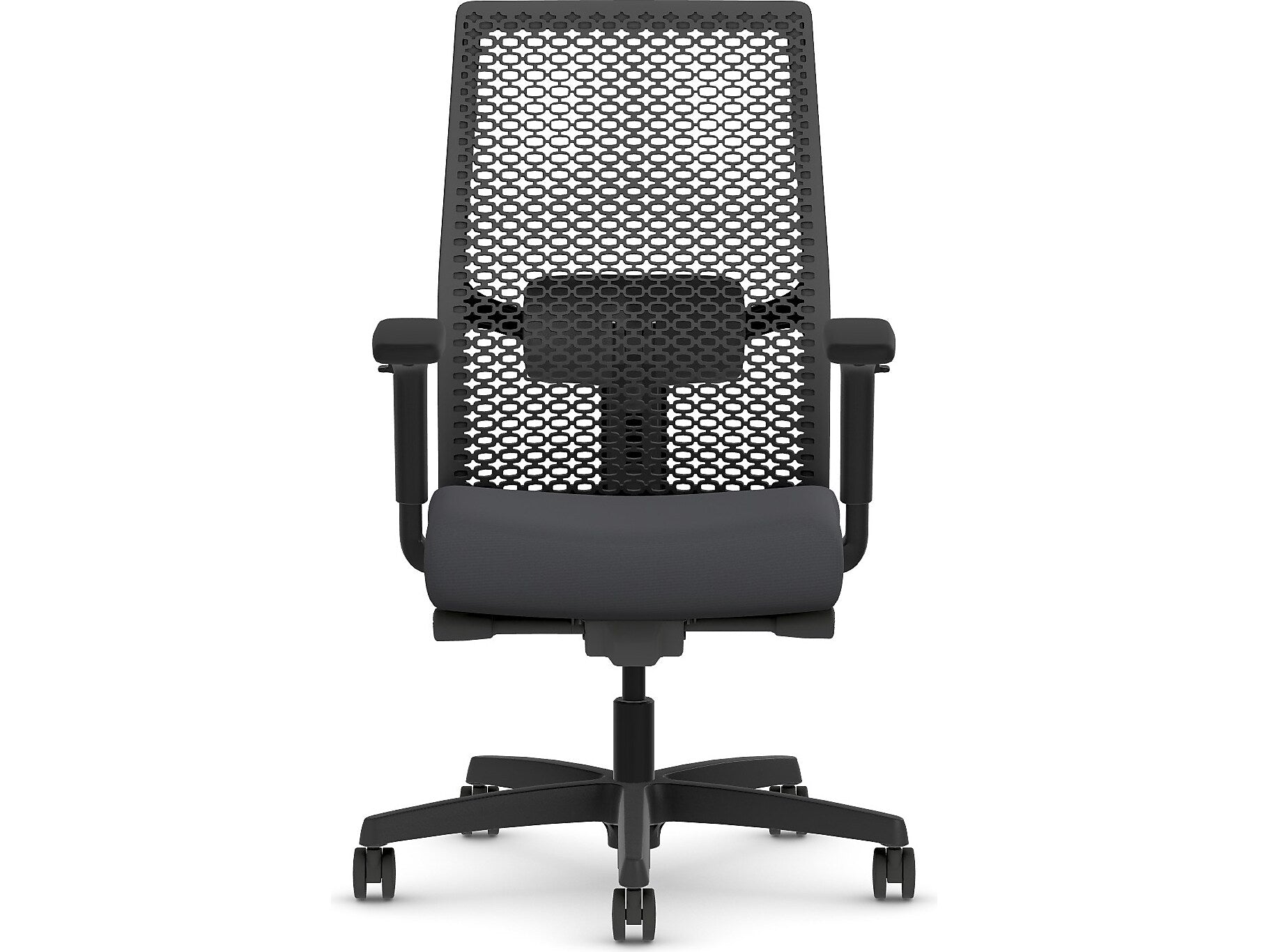 HON Ignition 2.0 Ergonomic Vinyl/ReActiv Swivel Task Chair, Basalt (HIWMRAKD.Y2.A.H.0S.SX23.BL.SB.T)