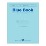 Roaring Spring Paper Products Exam Notebooks, 8.5" x 11", Wide Ruled, 8 Sheets, Blue, 500/Case (77517CS)