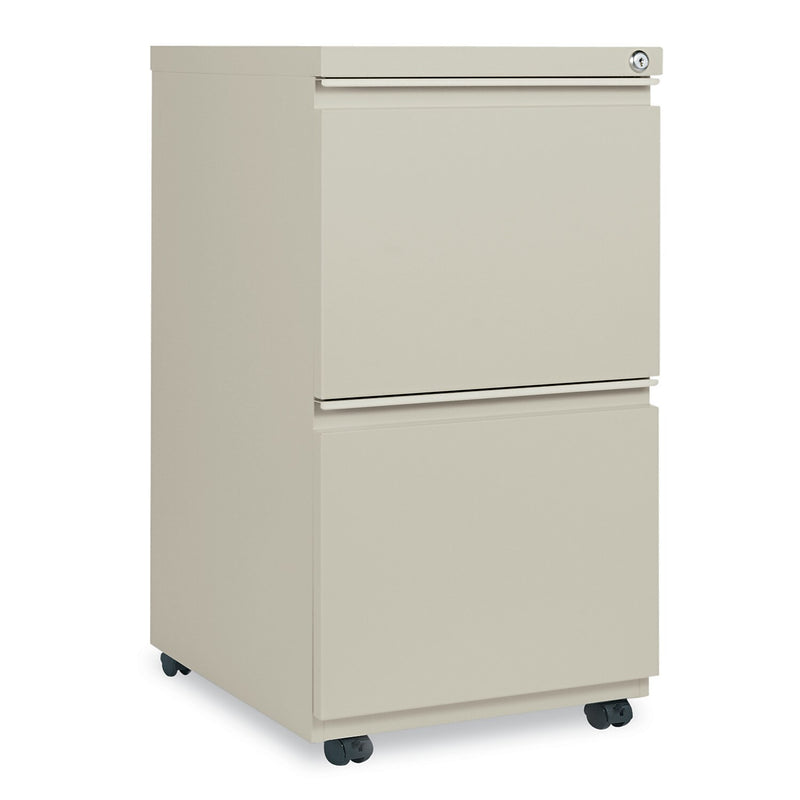 Alera 2-Drawer Mobile Vertical File Cabinet, Letter Size, Lockable, 28"H, Putty (ALEPBFFPY)