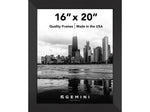 Gemini 16" x 20" Wood Picture Frame, Matte Black (GBLACK 11)