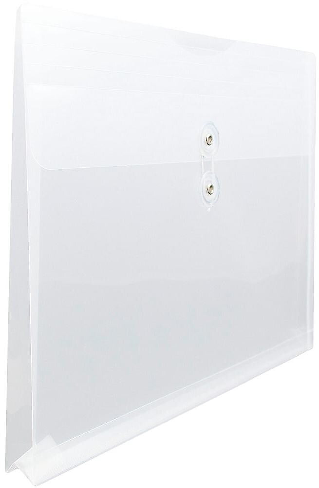 JAM Paper Premium Plastic Document File, Clear, 3/Pack (457B1CLX3)