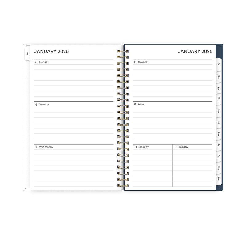 2026 Blue Sky Ashlyn 5" x 8" Calendar Year Weekly & Monthly Planner, Plastic Cover, Multicolored (143958-26)