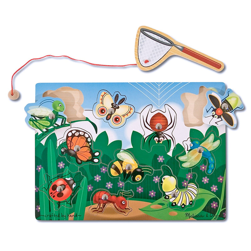 Melissa & Doug Bug Catching Game Magnetic Puzzle Game, 10 Pieces (LCI3779)