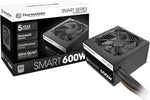 Thermaltake SMART Series 600W ATX 80 Plus Certified Active PFC Power Supply, Black (PS-SPW-0600NNFAWU-1)