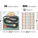 Teacher Created Resources Moving Mountains Road Trip Reward Trackers with Stickers, 5.25" x 6", 3 Packs/Bundle (TCR6869-3)