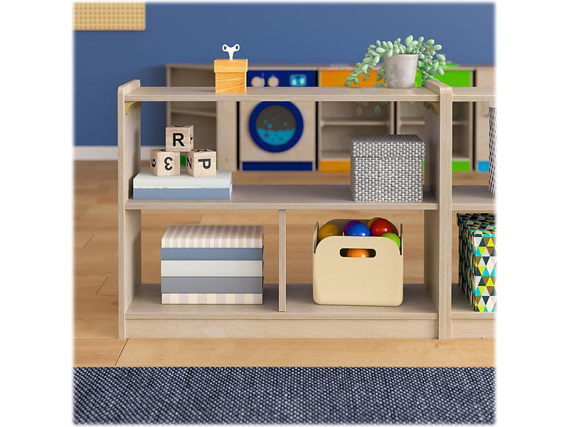 Flash Furniture Bright Beginnings 3-Section Modular Storage Unit, 24.5"H x 31.5"W x 11.75"D, Brown (MK-KE23933-GG)