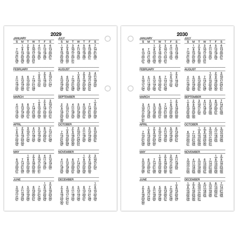 2026 AT-A-GLANCE Burkhart's Day Counter 7.5" x 4.5" Daily Calendar Refill Pages, White/Black (E712-50-26)