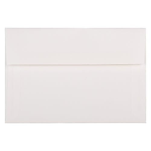 JAM Paper A8 Booklet Envelope 5 1/2" x 8 1/8", Bright White Wove, 100/Pack (STTW761d)