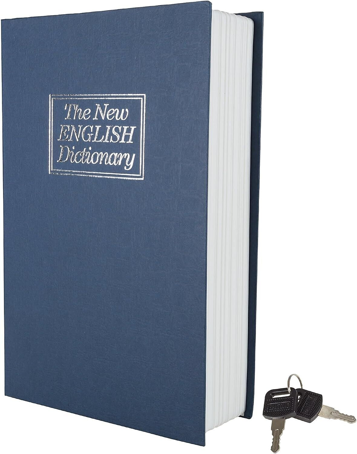 Dictionary Diversion Book Safe With Key Lock, Black