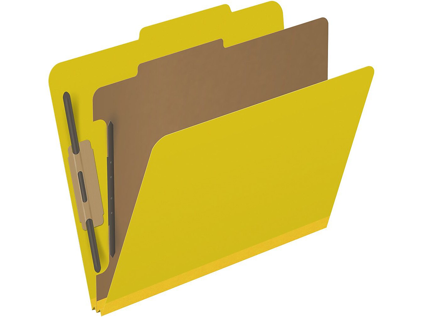 Medical Arts Press Pressboard Classification Folder, 1 Divider, 2" Expansion, Letter Size, Yellow, 10/Box (DV-T42-14-3YLW)