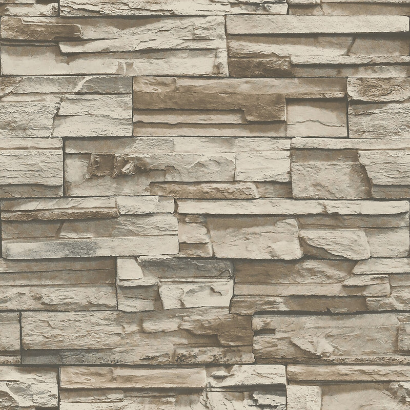 York Wallcoverings Stacked Stone Peel and Stick Wallpaper (RMK9025WP)