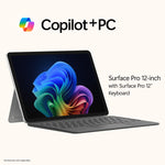 Microsoft Surface Pro 12", Copilot+ PC, Snapdragon X Plus, 16GB RAM, 512GB UFS,  16 Hour Battery, Windows 11 Home, Platinum