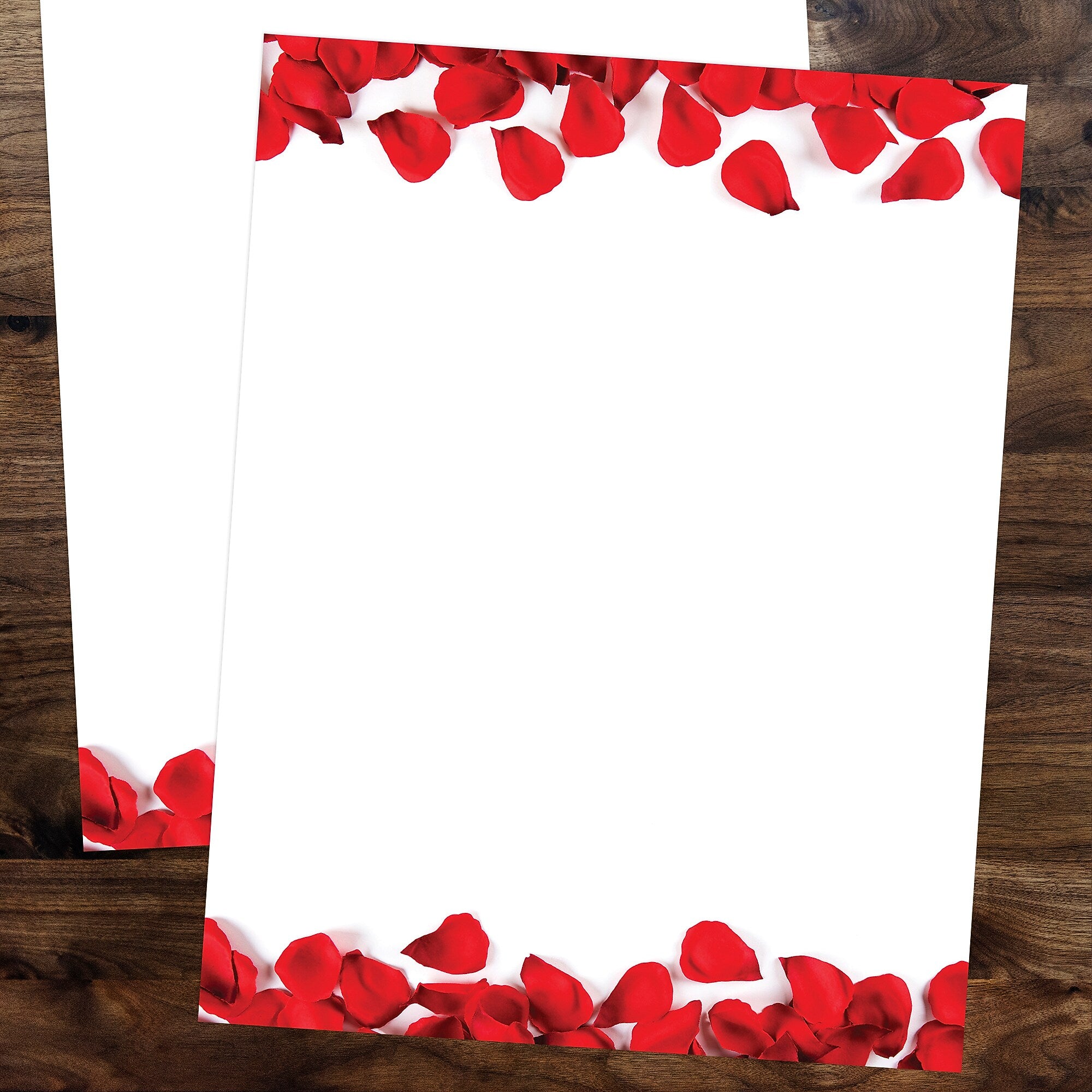 Great Papers Red Rose Petals Elegance Everyday Letterhead, Multicolored, 50 Sheets/Pack (2025006)