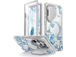 i-Blason Cosmo Clear BlueFly MagSafe Bumper Case for Samsung Galaxy S24 Ultra, Shock Absorbing, Clear/Blue (GS24UCOSMOSPBFY)