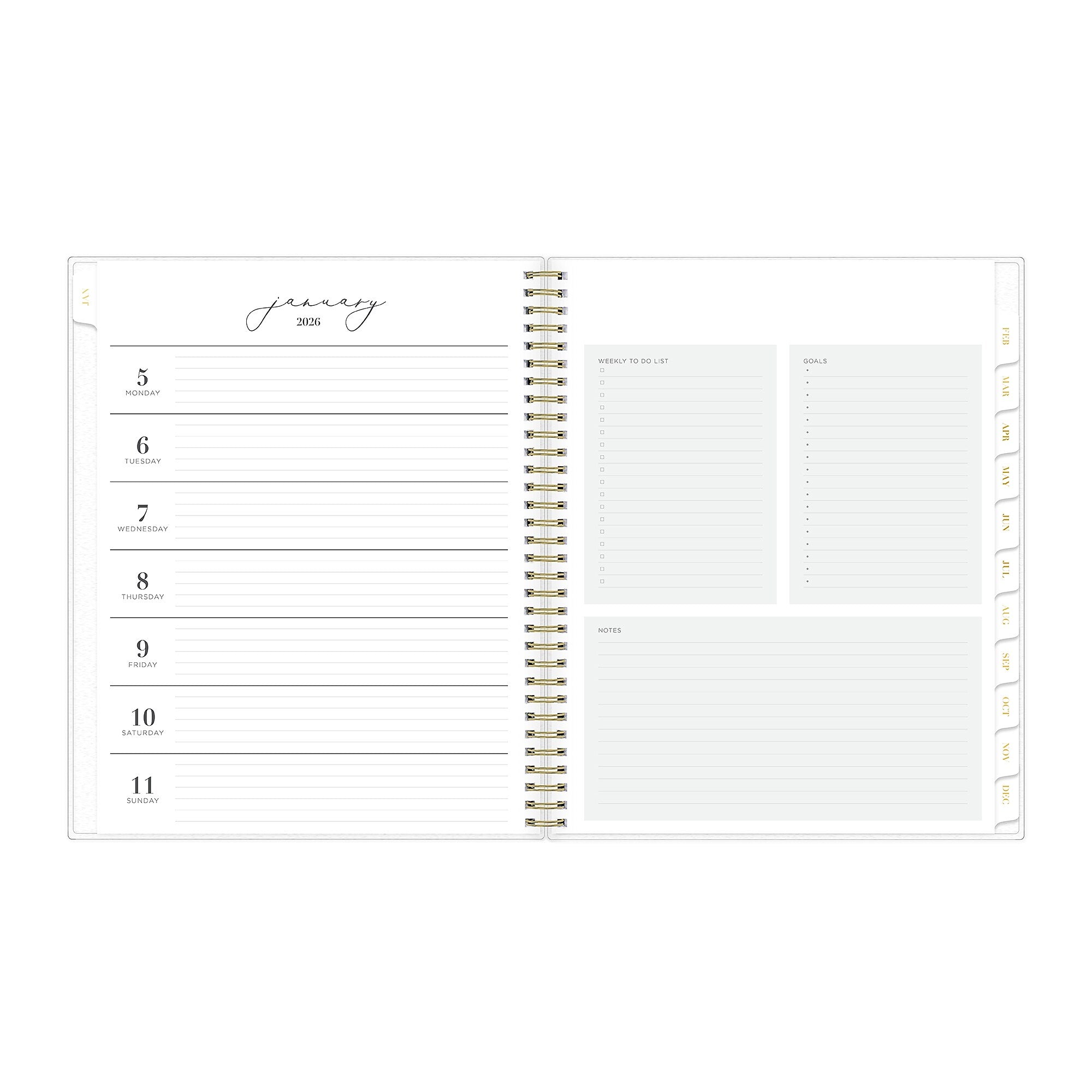 2026 Blue Sky Life Note It Leah 8.5" x 11"  Weekly & Monthly Planner, Plastic Cover, Multicolored (139479-26)
