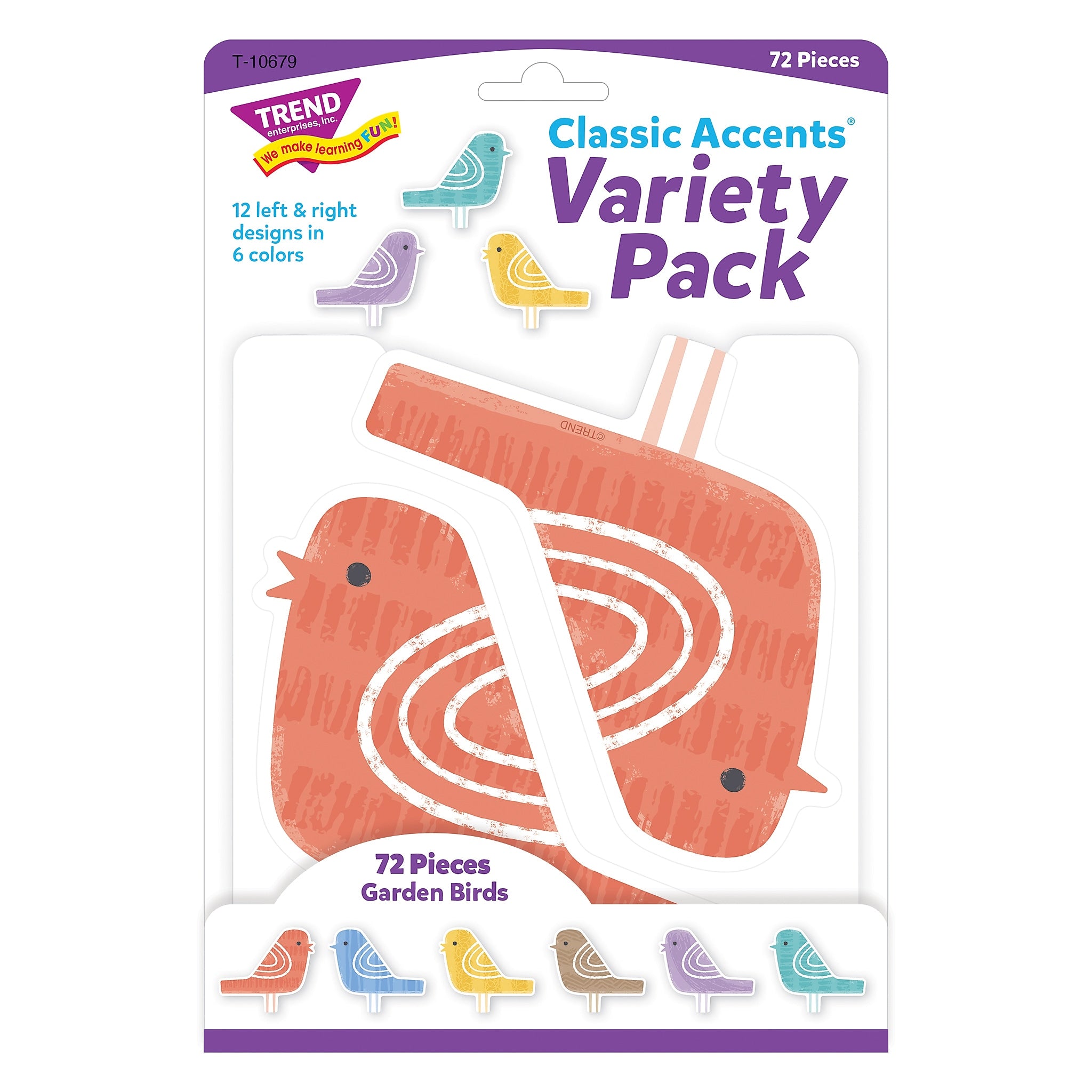 TREND Garden Birds Classic Accents Variety Pack, 216/Bundle (T-10679-3)