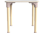 Flash Furniture Bright Beginnings Hercules Square Table, 24" x 24", Height Adjustable, White/Beech (MK-ME088024-GG)