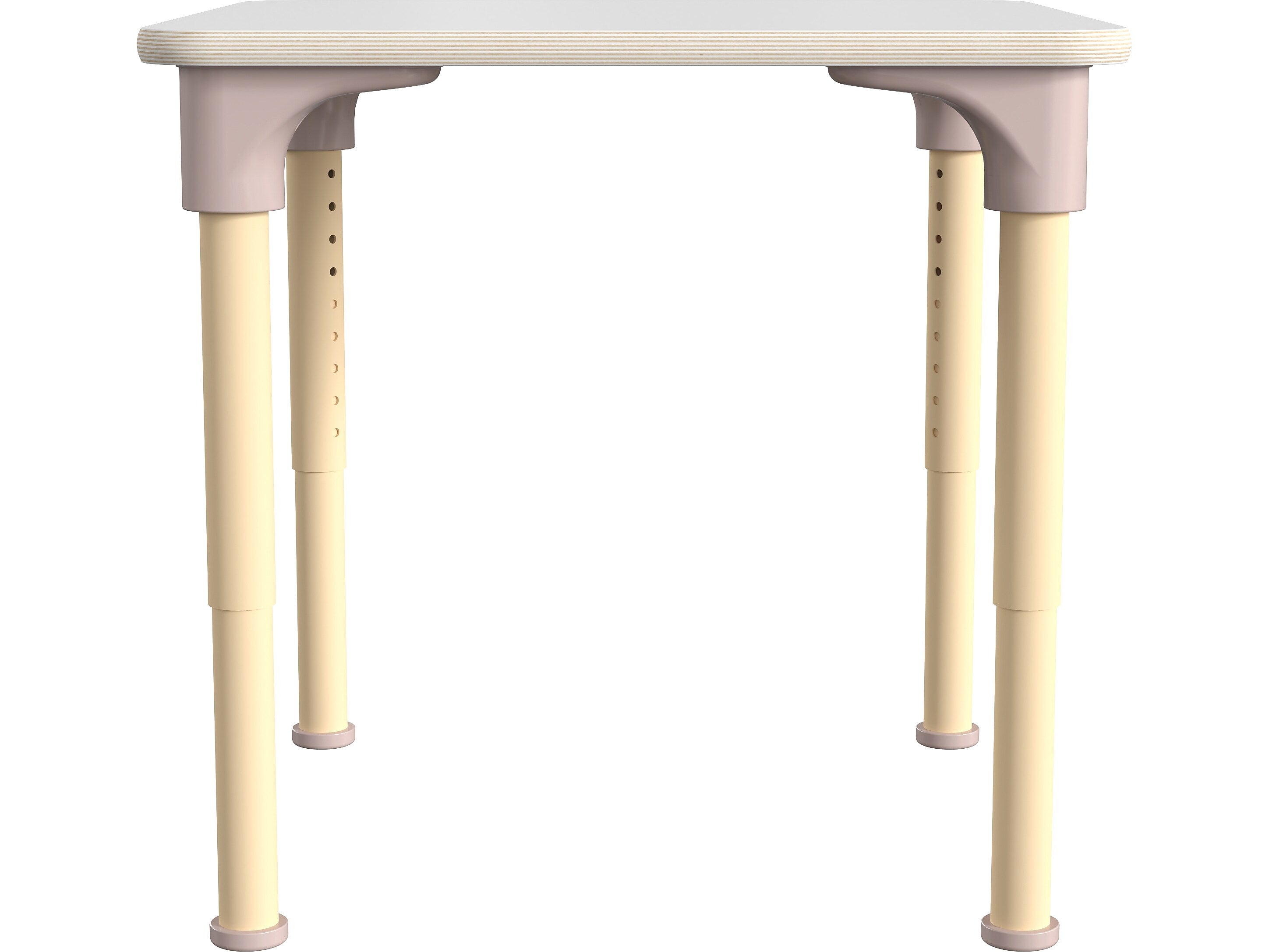 Flash Furniture Bright Beginnings Hercules Square Table, 24" x 24", Height Adjustable, White/Beech (MK-ME088024-GG)