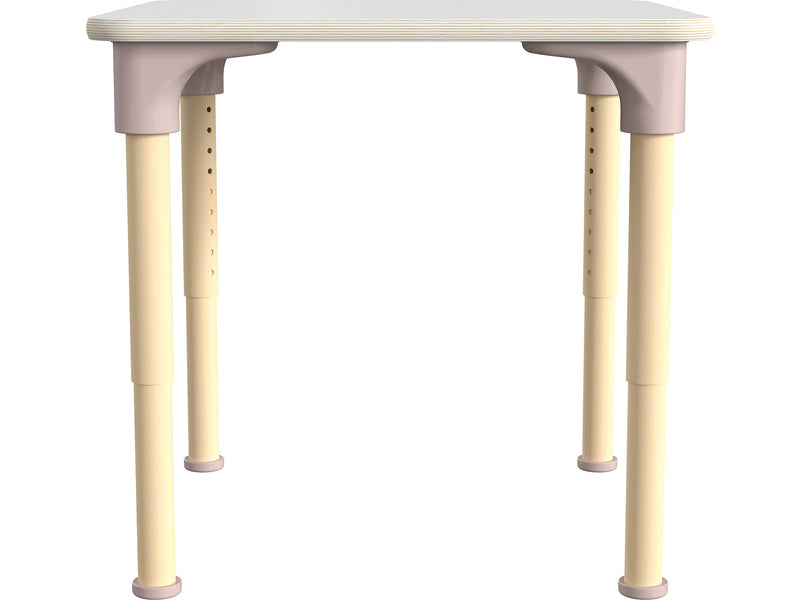 Flash Furniture Bright Beginnings Hercules Square Table, 24" x 24", Height Adjustable, White/Beech (MK-ME088024-GG)