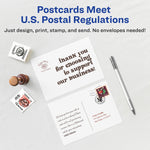 Avery Postcards, Matte White, Print to the Edge, 4" x 6", Laser, 80/Pack (05889)
