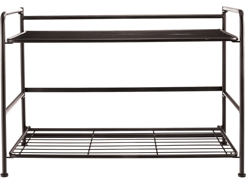 Advantus FlipShelf 2-Shelf Steel Rack, 18" x 26.75" x 12", Black (38780)