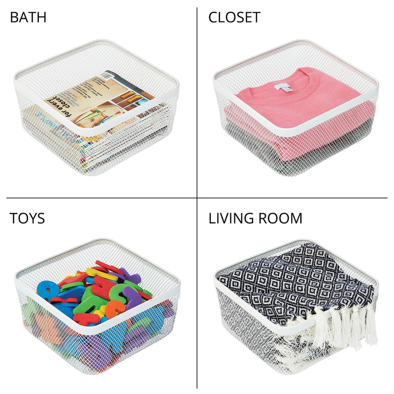 mDesign Steel Organizer, Matte White (25952)