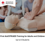 American Red Cross On-Site First Aid, CPR & AED Training for Adults & Children, 8 Person Minimum (ARCHSFACPRAED)