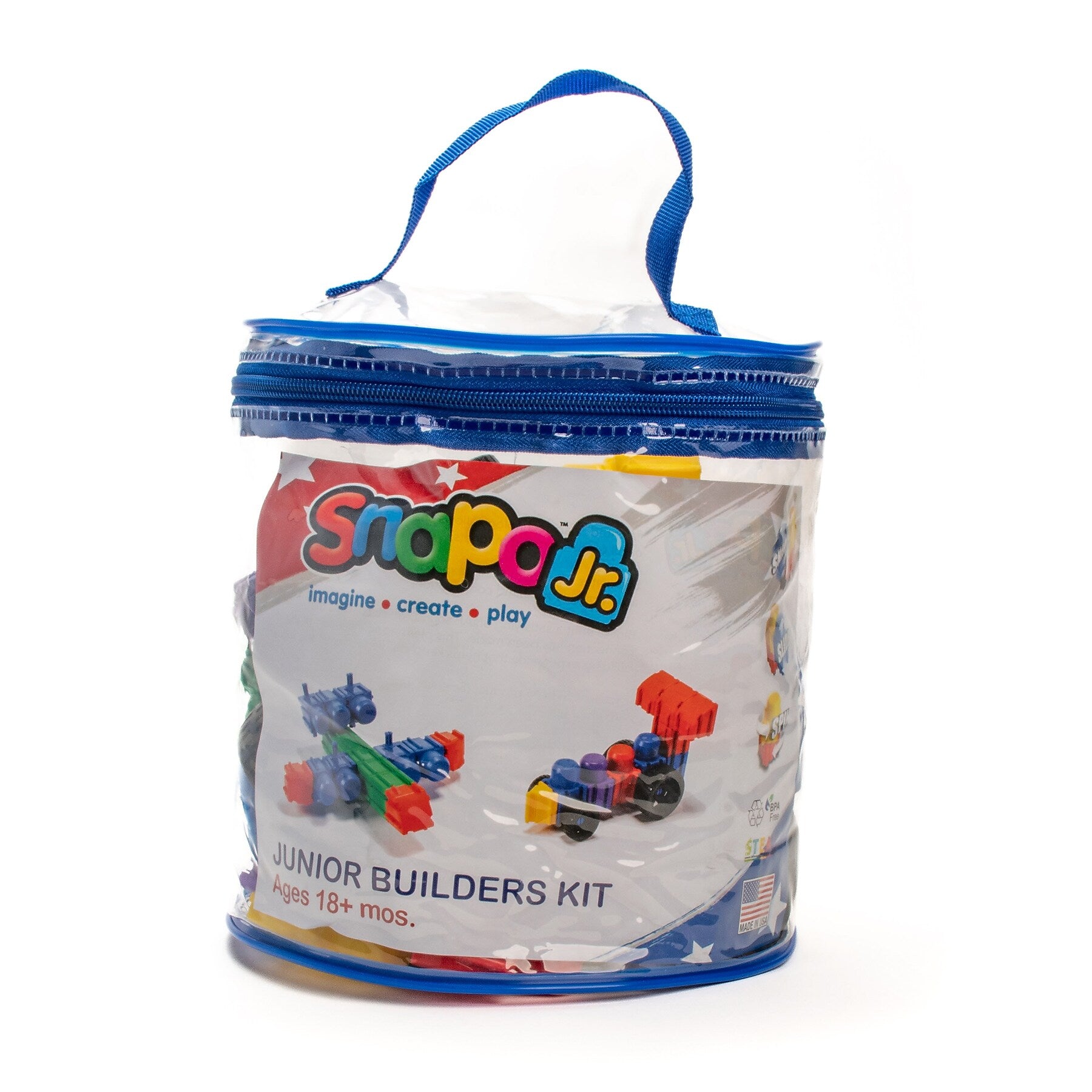 Snapo Jr. Building Blocks Beginner Builder's Kit, 60 Pieces/Set (SNP3260)
