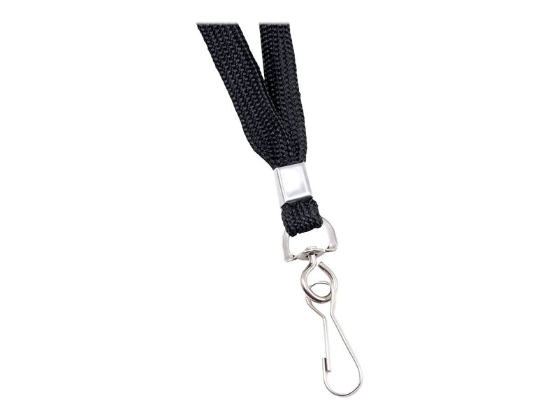 Advantus Deluxe Lanyards, Black, 24/Box (75424)