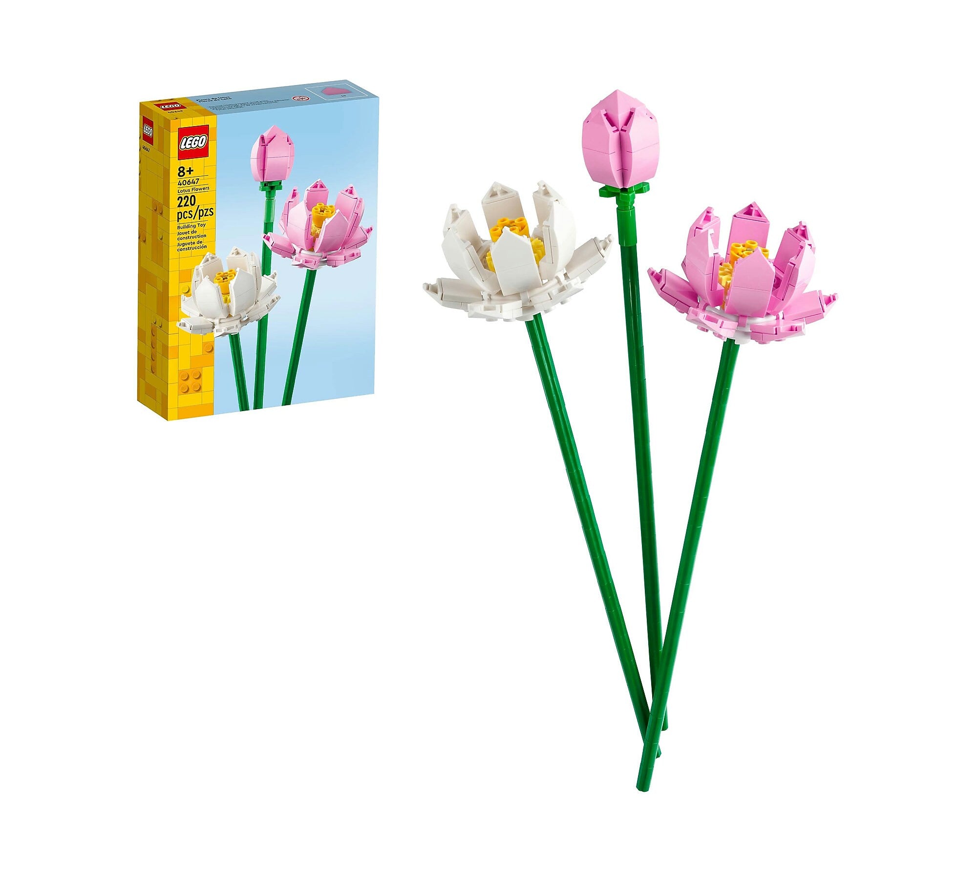 LEGO Botanicals Lotus Flowers, 220 Pieces (40647)