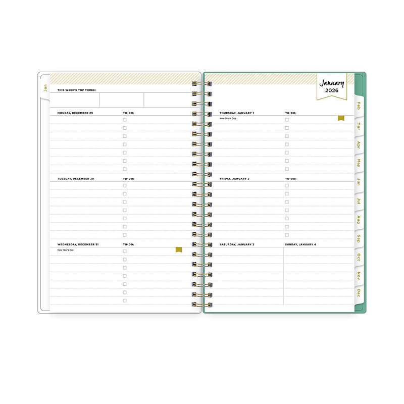 2026 Blue Sky Day Designer Peyton 5" x 8"  Weekly & Monthly Planner, Plastic Cover, Multicolored (103619-26)
