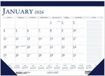2026 House of Doolittle 18.5" x 13" Monthly Desk Pad Calendar, Blue (1646-26)