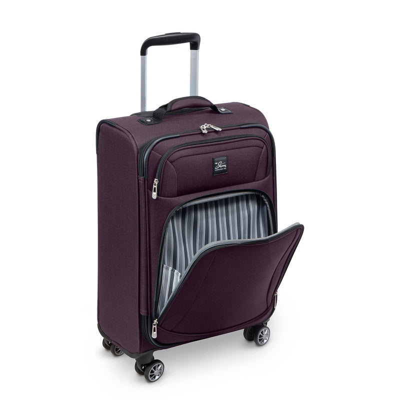 Skyway Luggage Epic 20" Carry-On Suitcase, 8-Wheeled Spinner, Plum (450-20"555-4WB)