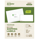 Avery EcoFriendly Laser/Inkjet Shipping Labels, 2" x 4", White, 1,000 Labels/Box (48163)