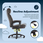 Serta Comfort Big & Tall Ergonomic Bonded Leather Swivel Executive Office Chair, Brown (CHR10131B)